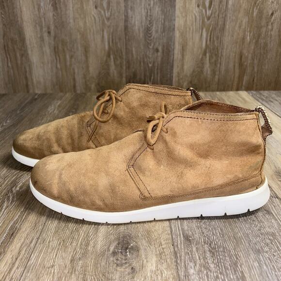 UGG Freamon Men's 11 Brown Beige Suede Chukka Ankle Boots Shoes Lace Up 1007645 - Picture 5 of 11